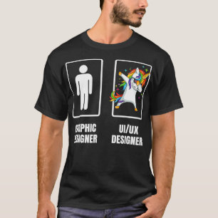 T-shirt Dabbing Unicorn Graphic Designer UI UX Designer Il