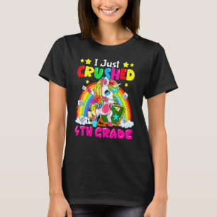 T-shirt Dabbing Unicorn I Just Crusé 4ème Grade Retour À S