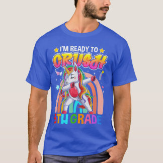T-shirt Dabbing Unicorn Je suis prêt à écraser la 5e année