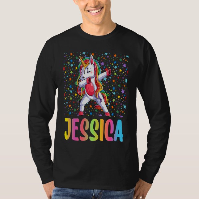 T-shirt Dabbing Unicorn Jessica (Devant)