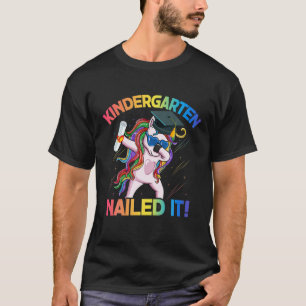 T-shirt Dabbing Unicorn Kindergarten cloué Il Filles Garço