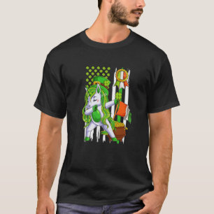 T-shirt Dabbing Unicorn Leprechaun St Patrick's Day Irish