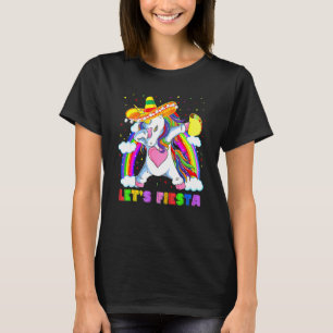 T-shirt Dabbing Unicorn Lets Fiesta Cinco De Mayo Taco Pon