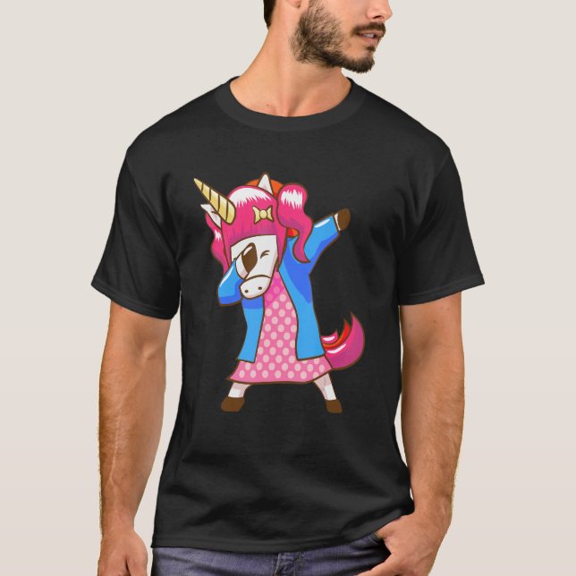 T-shirt Dabbing Unicorn Magical Dab Dancing_20 (Devant)