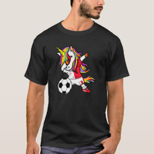 T-shirt Dabbing Unicorn Malte Football Maltais Drapeau Soc