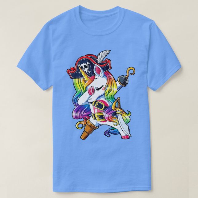 T-shirt Dabbing Unicorn Pirate Jolly roger costume Enfants (Design devant)