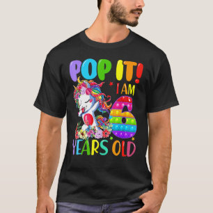 T-shirt Dabbing Unicorn Pop It I Am 6 Ans Fidget 6e