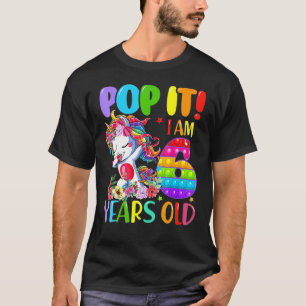 T-shirt Dabbing Unicorn Pop It I Am 6 Years Old Fidget 6th