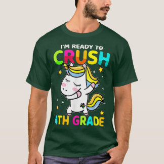 T-shirt Dabbing Unicorn Ready To Crush 4th Grade Back To S