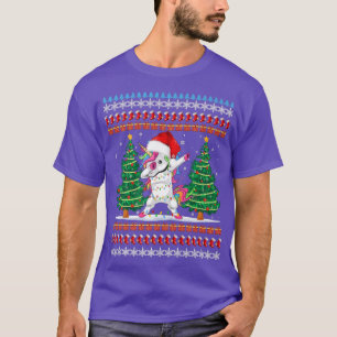 T-shirt Dabbing Unicorn Santa Sweater Christmas Ugly Kids 