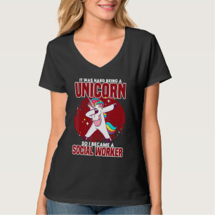 T-shirt Dabbing Unicorn Social Travailleur Créatures Mysti