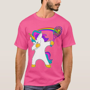 T-shirt Dabbing Unicorn Tennis jouer Drôle cadeau