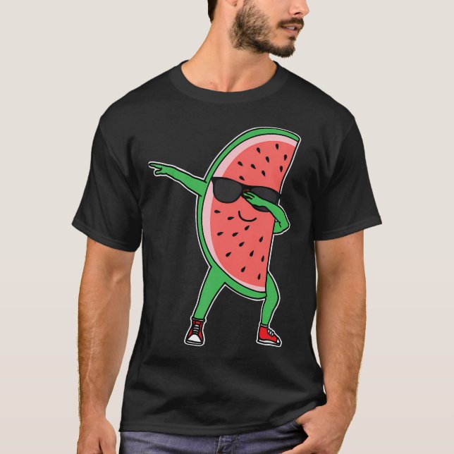 T-shirt Dabbing Watermelon Kawaii Dab Summer Fruit Melon L (Devant)