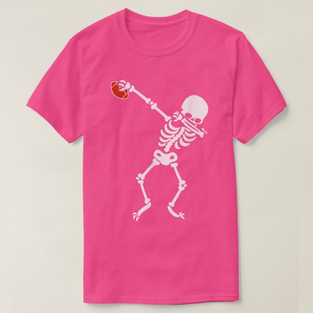 T-shirt Dabeton Skeleton Halloween Football Dab Dance  (Design devant)