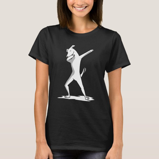 T-shirt Dabing Chien blanc Dab Dance (Devant)