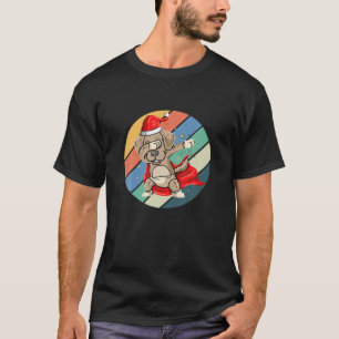 T-shirt Dabing chien noël vintage père Noël carlin cadeau 