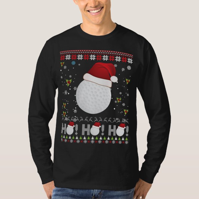 T-shirt Dabing Christmas Golf Ho Père Noël Elf Ugly Sweate (Devant)