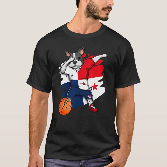 T-shirt Dabing French Bulldog Panama Basketball Fan Jerse (Devant)