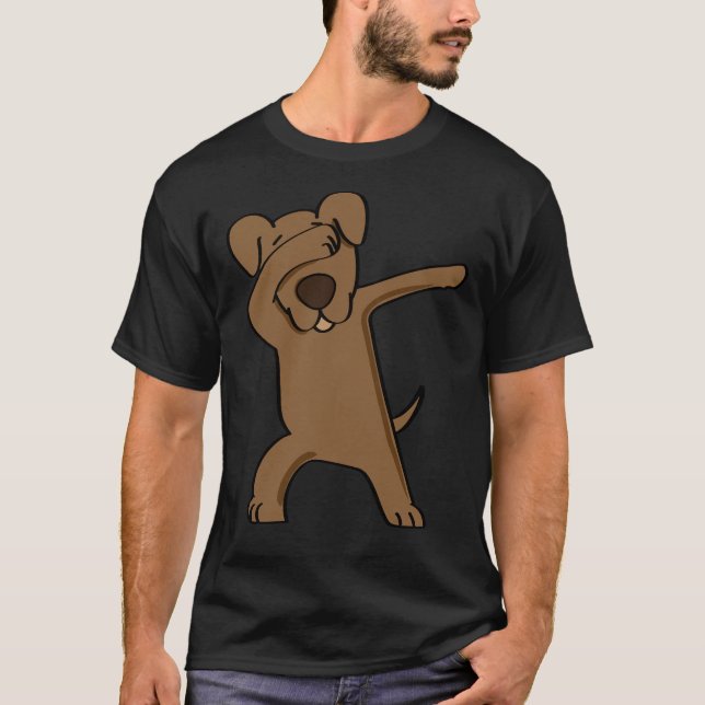 T-shirt Dabing Labrador Labrador Retriever Dab Yellow Lab (Devant)