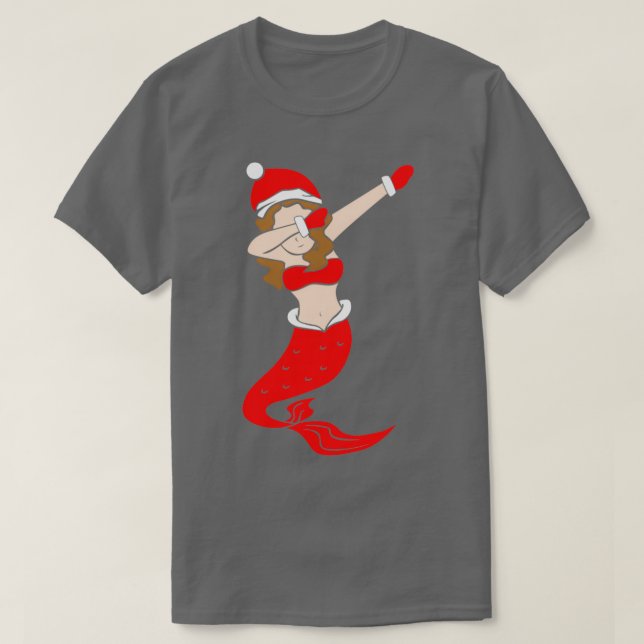 T-shirt Dabing Père Noël Christmas Mermaid (Design devant)