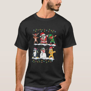 T-shirt Dabing Père Noël Elf Snowman Penguin Noël Enfants 