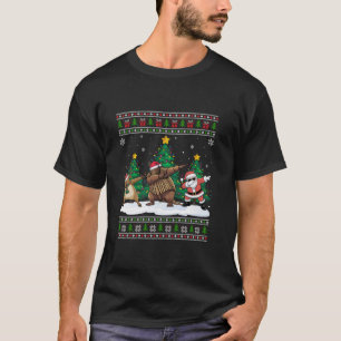 T-shirt Dabing Père Noël Reindeer Armadillo Lumières Arbre