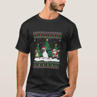 T-shirt Dabing Père Noël Reindeer Penguin Tree Lumière Xm