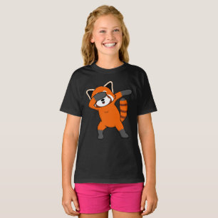 T-shirt Dabing Rouge Panda mignonne animal animal animal d
