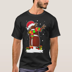T-shirt Dabing Snowman Football Ball Père Noël Christmas P