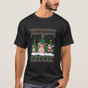 T-shirt Dabler Père Noël Reindeer Gopher Tree éclaire Xma