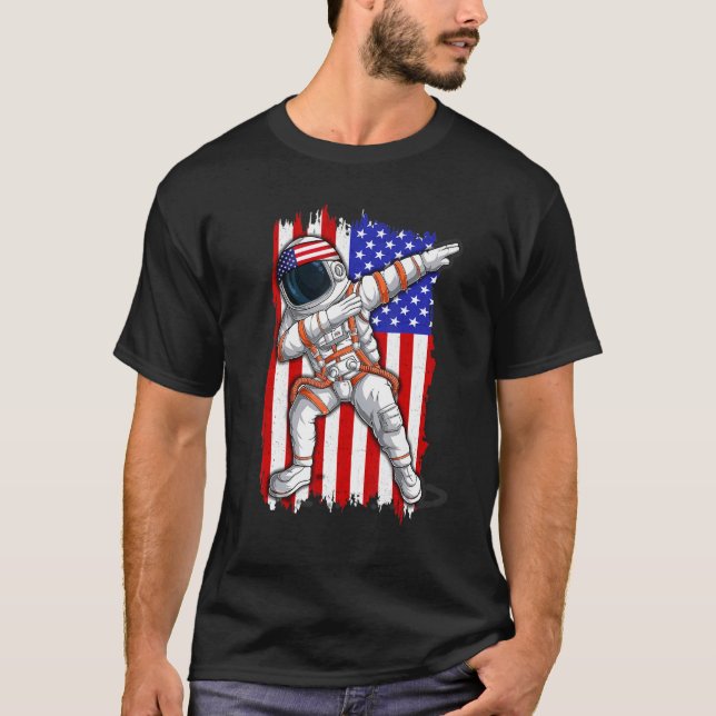 T-shirt Dabonauts Amérique Fête de l'Indépendance Drapeau  (Devant)