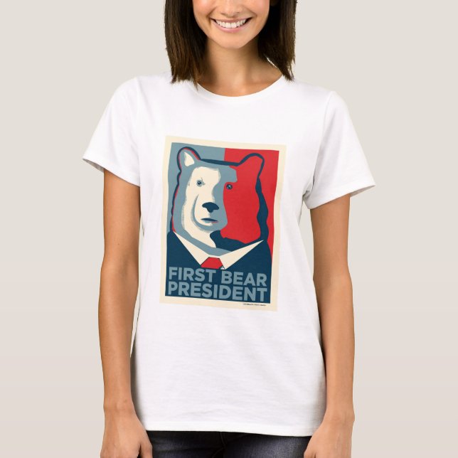 T-shirt D'abord Long Sleeve Shirt d'ours du Président (Devant)