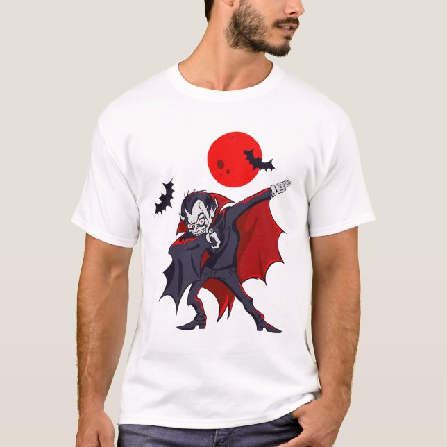 T-shirt Dabula Vampire Comte D'Halloween Dabula Gif (Devant)