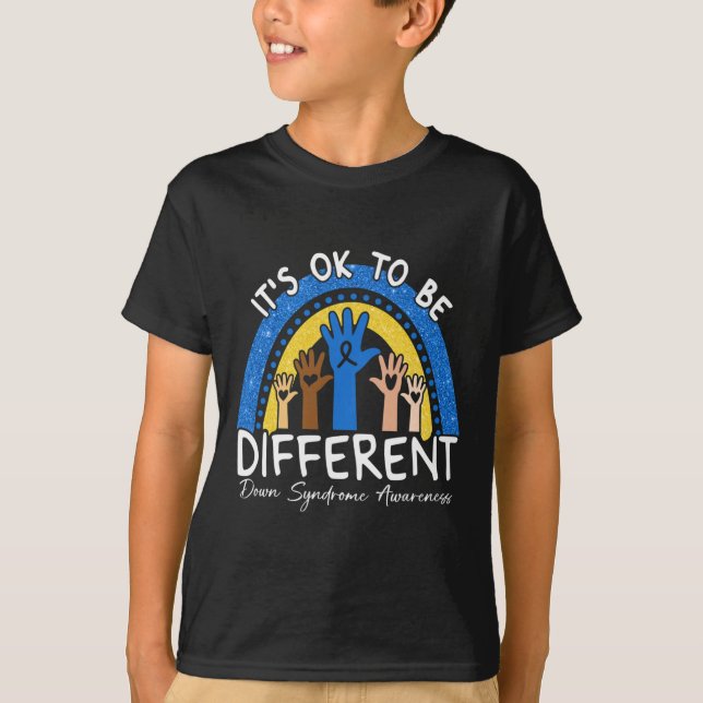 T-shirt D'accord pour être différent - Sensibilisation au  (Devant)