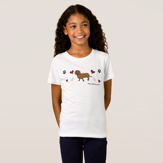 T-Shirt dachshund (Devant entier)