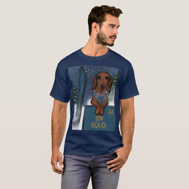 T-SHIRT DACHSHUND  (Devant entier)