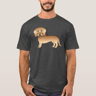 T-shirt Dachshund à poil dur blé Chien de dessin animé mig