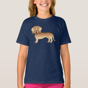 T-shirt Dachshund à poil dur blé Chien de dessin animé mig