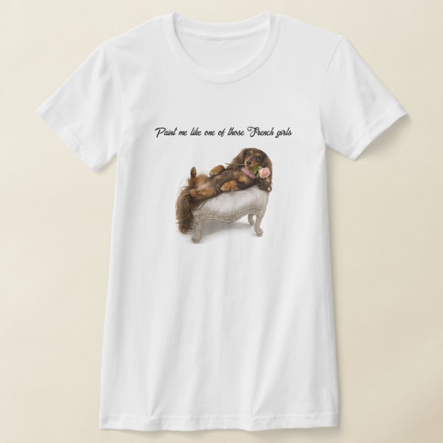 T-shirt Dachshund à poils longs  (Poser)
