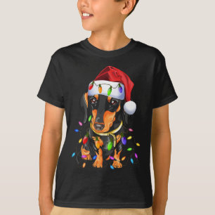 T-shirt Dachshund Amoureux de les chiens de Noël mignons