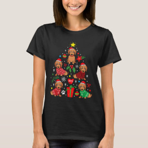 T-shirt Dachshund Arbre de Noël Ornement Drôle Weenie Chie