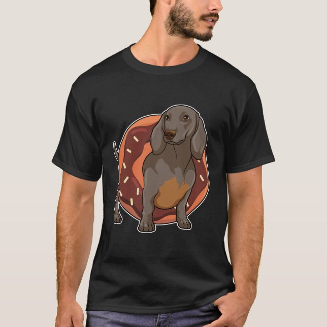 T-shirt Dachshund avec Donut (Devant)