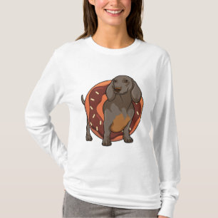 T-shirt Dachshund avec Donut