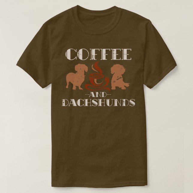 T-shirt Dachshund Barista animal cadeau Wiener Chien (Design devant)