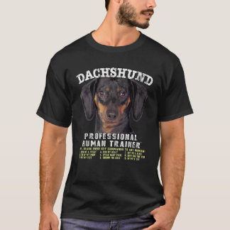 T-shirt Dachshund Black Tan Dog Professional Human Trainer