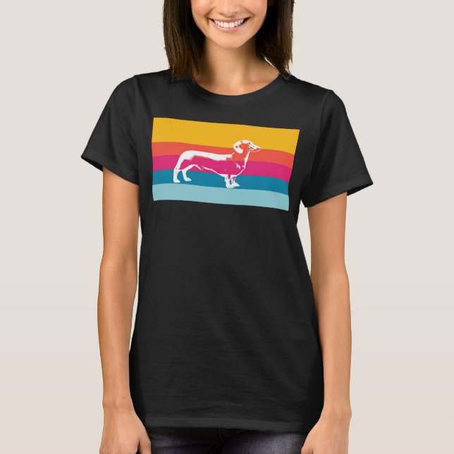 T-shirt Dachshund by colorful stripes (Devant)