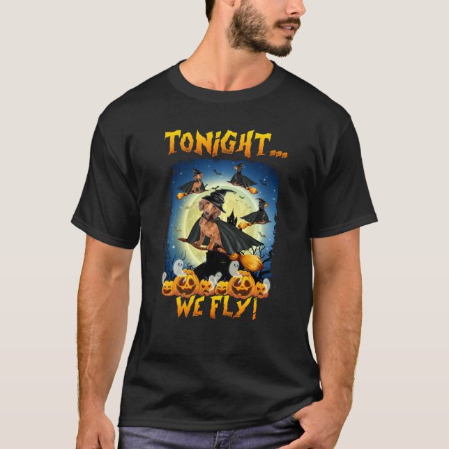T-shirt Dachshund Ce Soir Nous Avons Volé Dachshund Sorciè (Devant)