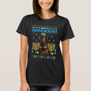 T-shirt Dachshund Chanukah Juif Ugly Hanoukka Sweater Pa