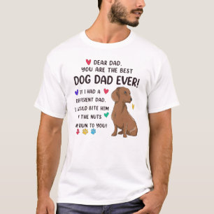 T-shirt Dachshund Cher Papa, Tu Es Le Meilleur
