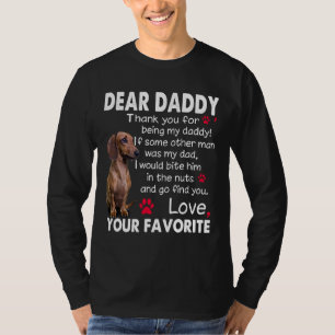 T-shirt Dachshund Chien Cher Papa Daddy Dachshund Daddy Qu